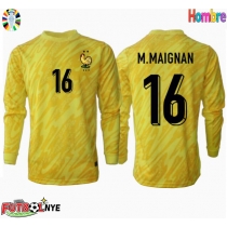Camiseta Francia Mike Maignan #16 Portero Primera Equipación Eurocopa 2024 manga larga